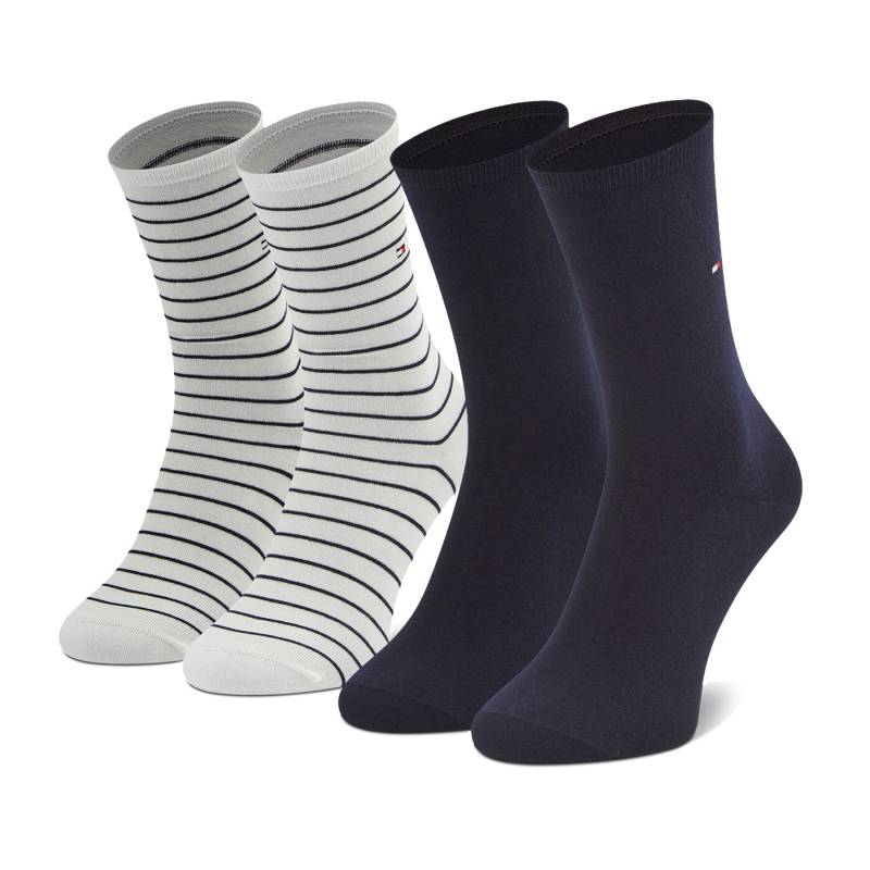 2er-Set hohe Damensocken Tommy Hilfiger 100001494 Weiß von Tommy Hilfiger