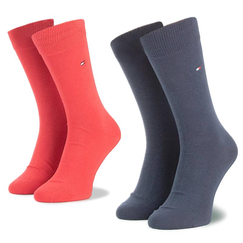 2er-Set hohe Herrensocken Tommy Hilfiger 371111 Dunkelblau von Tommy Hilfiger