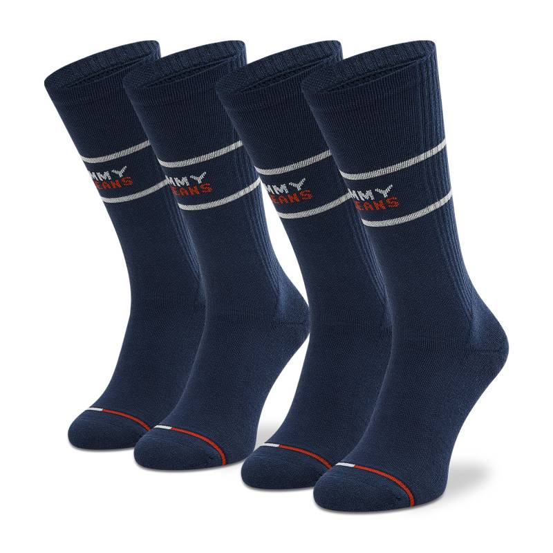 2er-Set hohe Herrensocken Tommy Hilfiger 701218704 Dunkelblau von Tommy Hilfiger