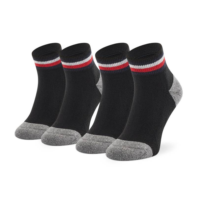 2er-Set hohe Kindersocken Tommy Hilfiger 100001501 Schwarz von Tommy Hilfiger