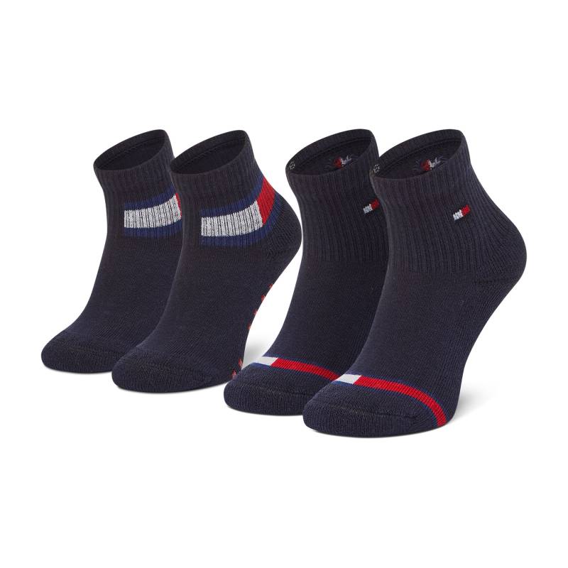 2er-Set hohe Kindersocken Tommy Hilfiger 100002319 Dunkelblau von Tommy Hilfiger