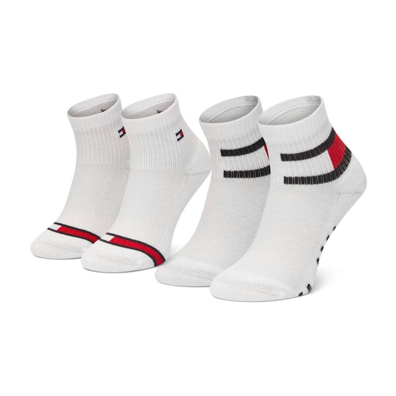 2er-Set hohe Kindersocken Tommy Hilfiger 100002319 Weiß von Tommy Hilfiger