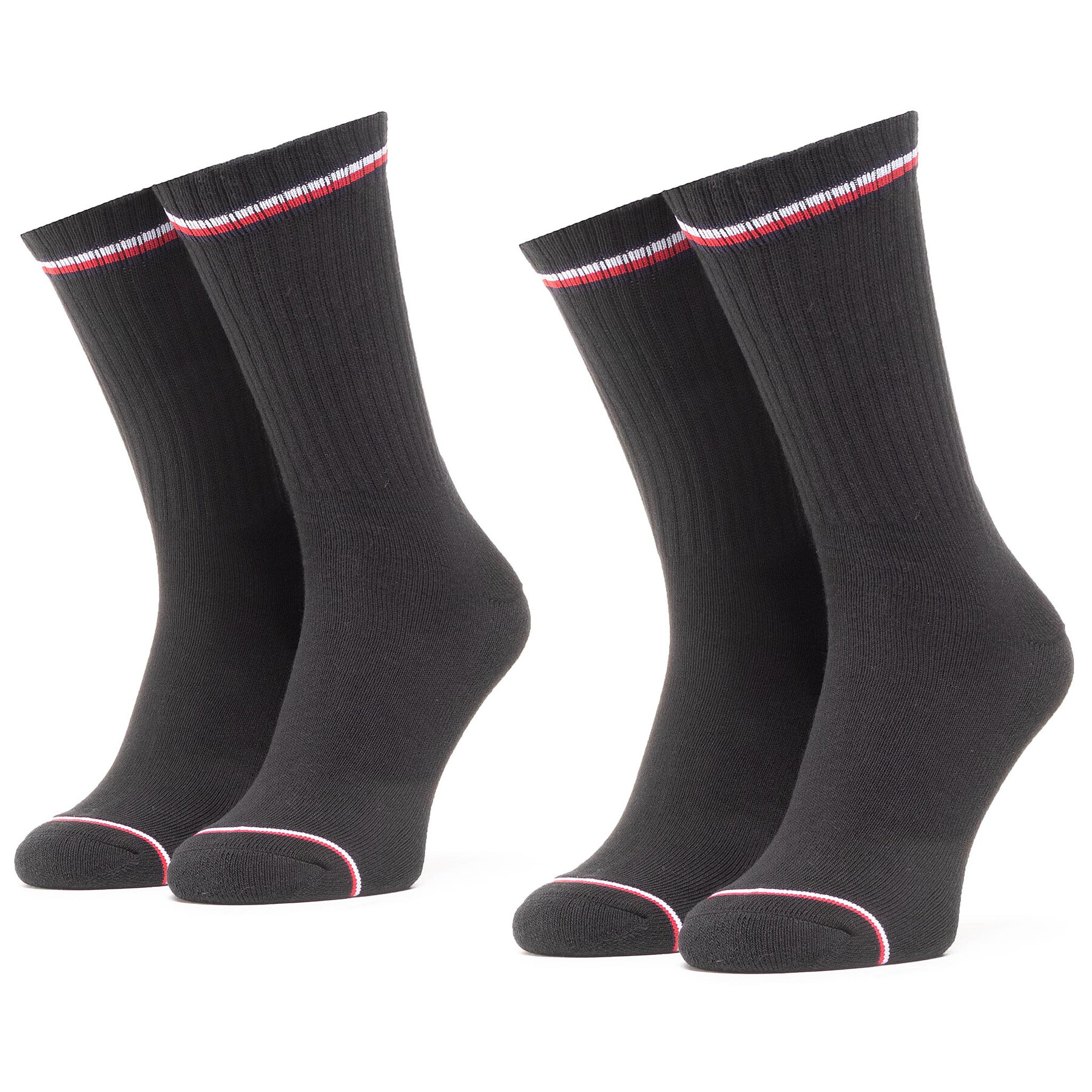 2er-Set hohe Unisex-Socken Tommy Hilfiger 100001096 Schwarz von Tommy Hilfiger