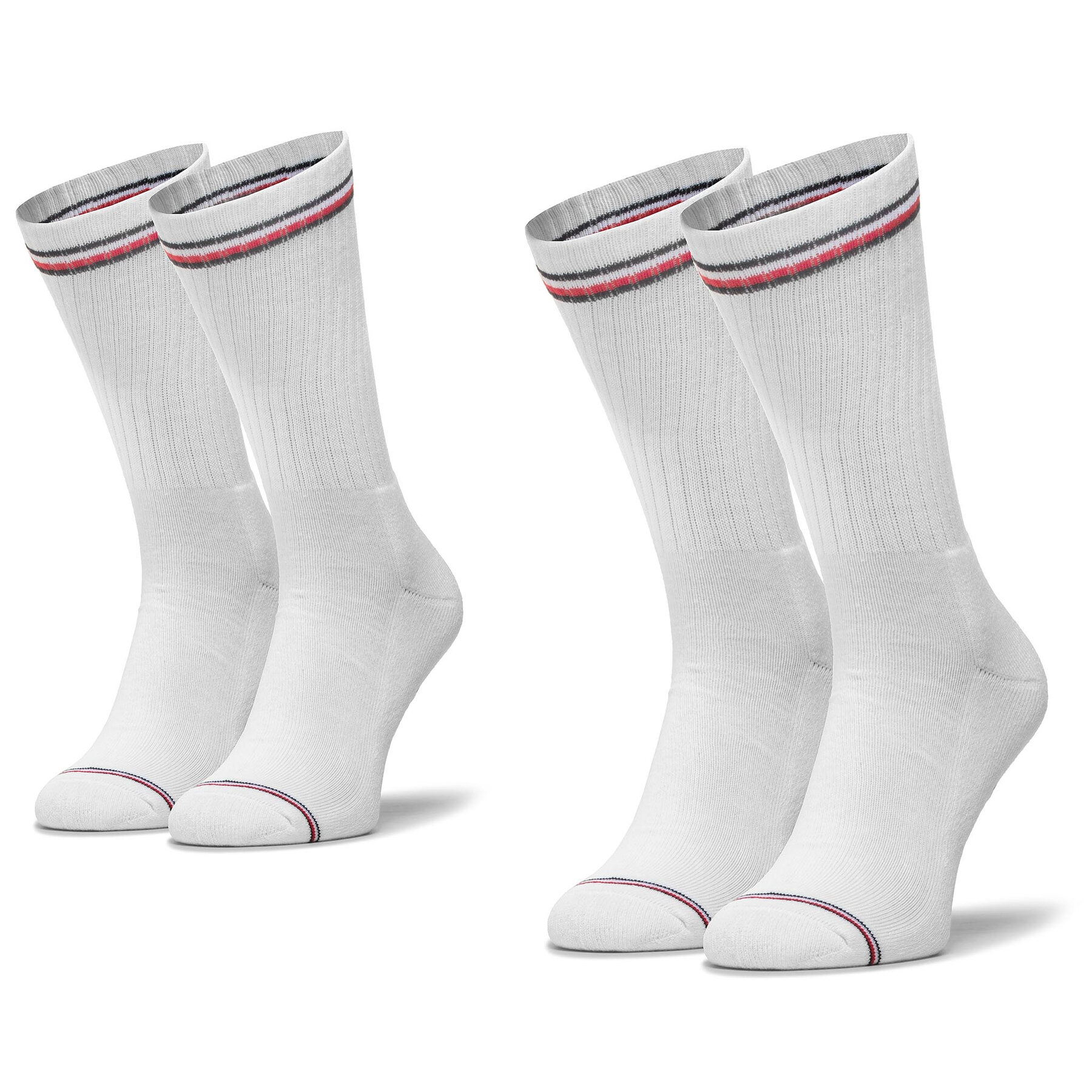 2er-Set hohe Unisex-Socken Tommy Hilfiger 100001096 Weiß von Tommy Hilfiger