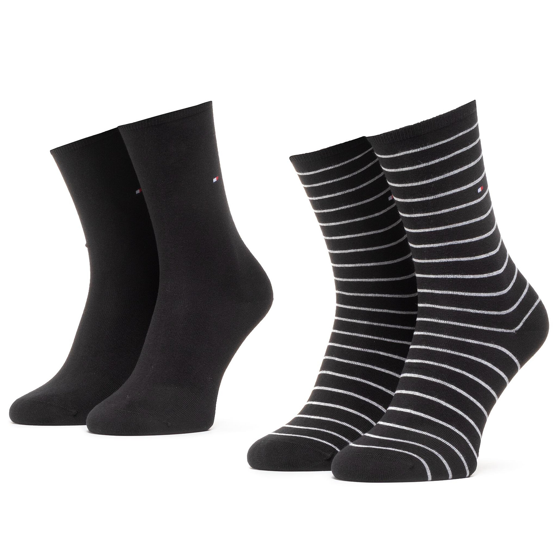 2er-Set hohe Unisex-Socken Tommy Hilfiger 100001494 Schwarz von Tommy Hilfiger