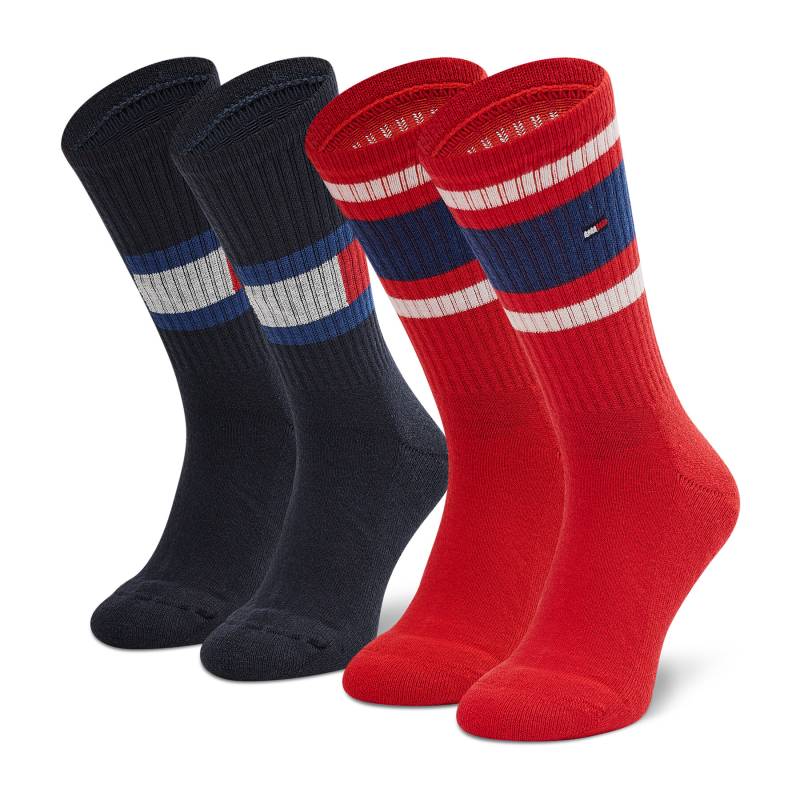 2er-Set hohe Unisex-Socken Tommy Hilfiger 394020001 Rot von Tommy Hilfiger