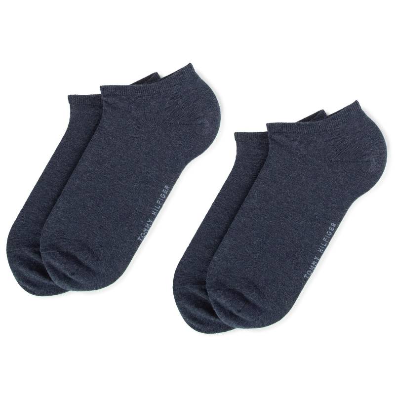 2er-Set niedrige Damensocken Tommy Hilfiger 343024001 Dunkelblau von Tommy Hilfiger