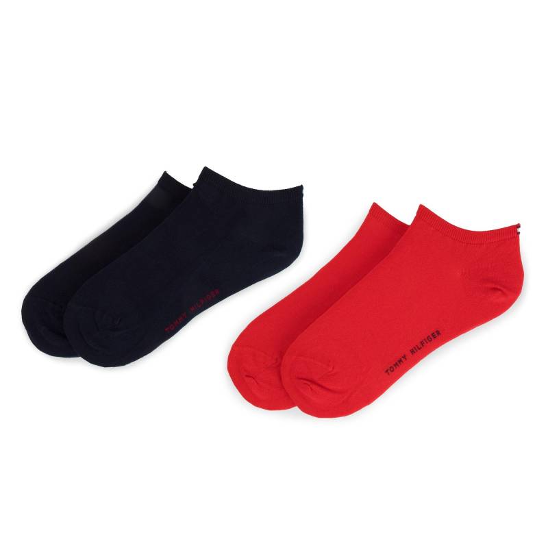 2er-Set niedrige Damensocken Tommy Hilfiger 343024001 Rot von Tommy Hilfiger