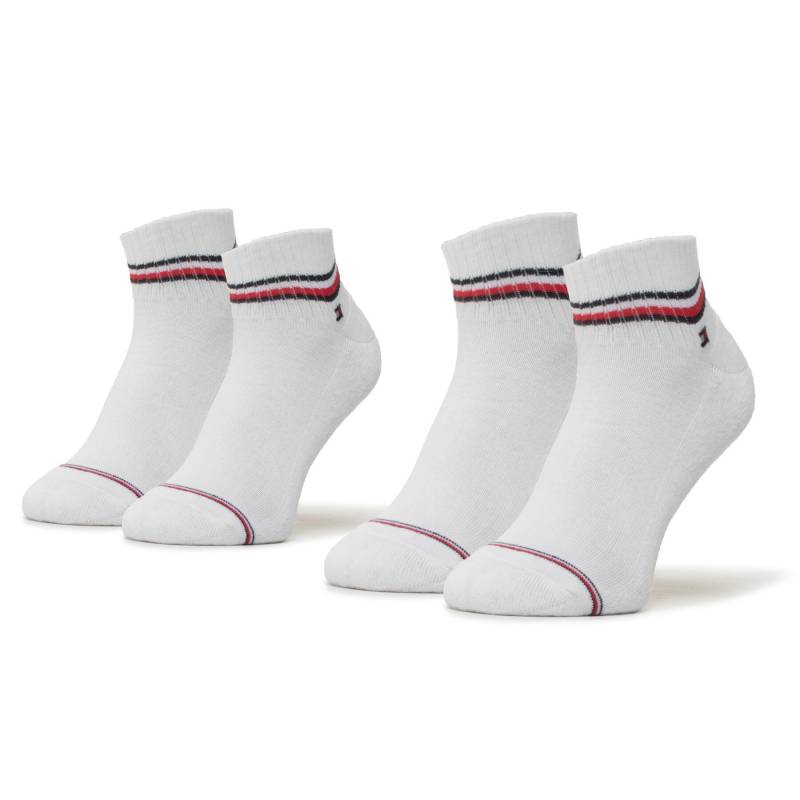 2er-Set niedrige Herrensocken Tommy Hilfiger 100001094 Weiß von Tommy Hilfiger