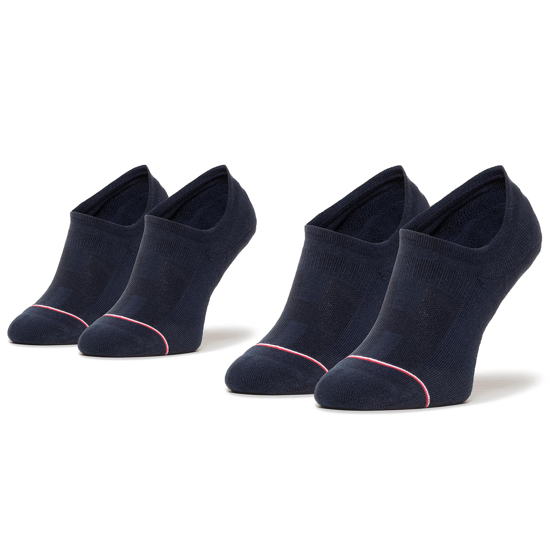 2er-Set niedrige Herrensocken Tommy Hilfiger 100001095 Dunkelblau von Tommy Hilfiger