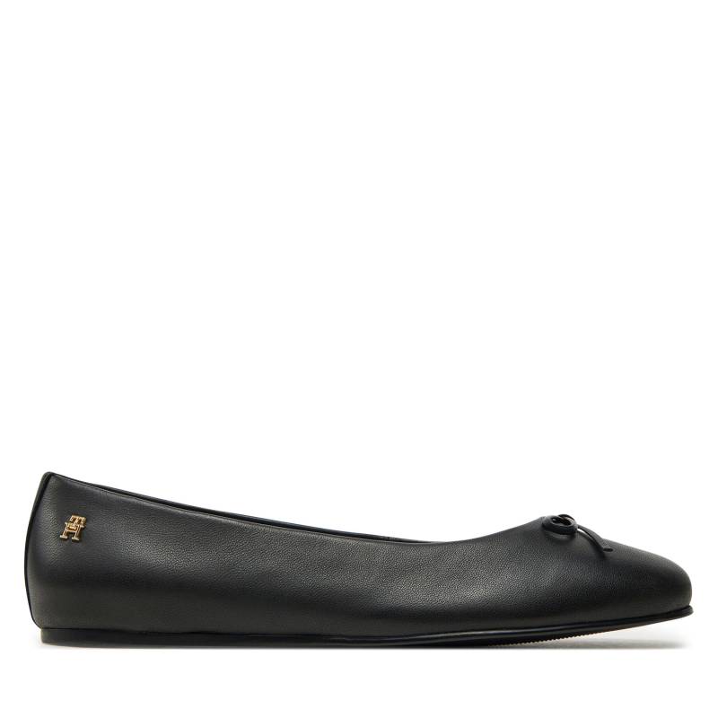 Ballerinas Tommy Hilfiger Ballerina Leather Flat Bow FW0FW08359 Schwarz von Tommy Hilfiger