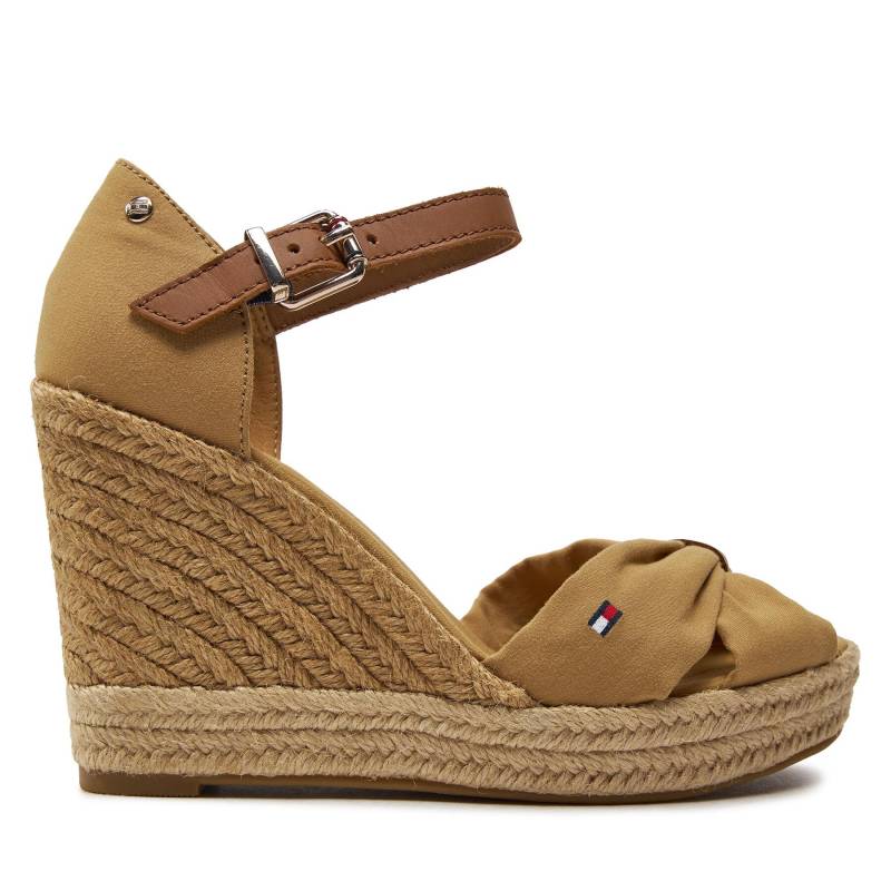 Espadrilles Tommy Hilfiger Basic Open Toe High Wedge FW0FW04784 Braun von Tommy Hilfiger