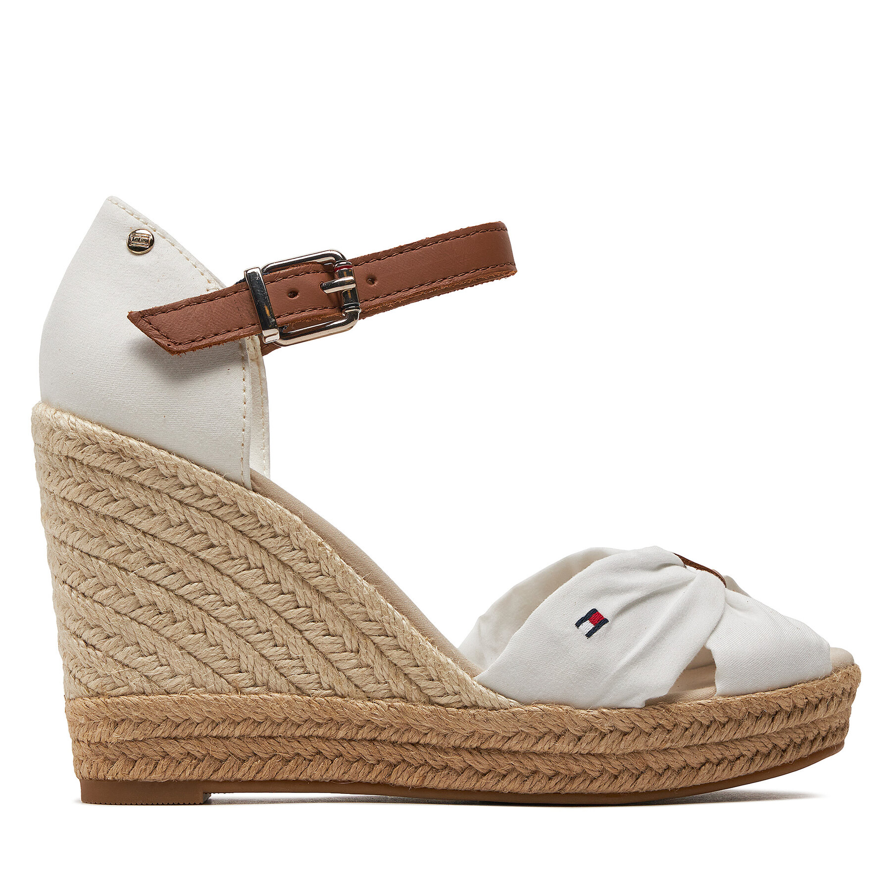 Espadrilles Tommy Hilfiger Basic Open Toe High Wedge FW0FW04784 Écru von Tommy Hilfiger