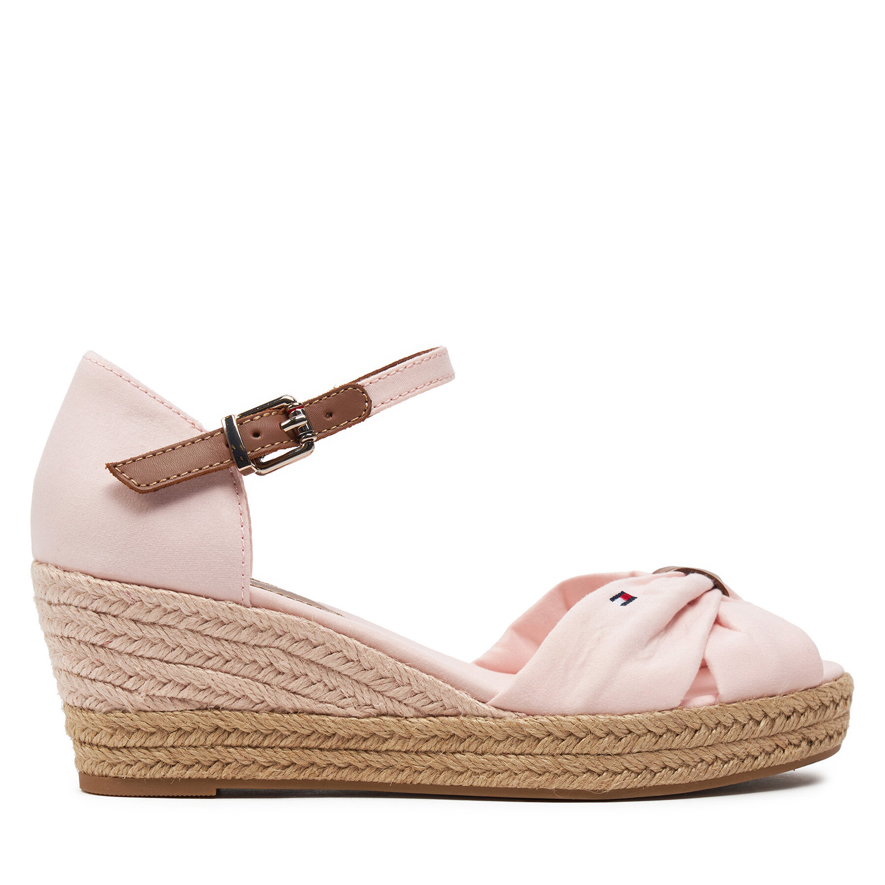 Espadrilles Tommy Hilfiger Basic Open Toe Mid Wedge FW0FW04785 Rosa von Tommy Hilfiger