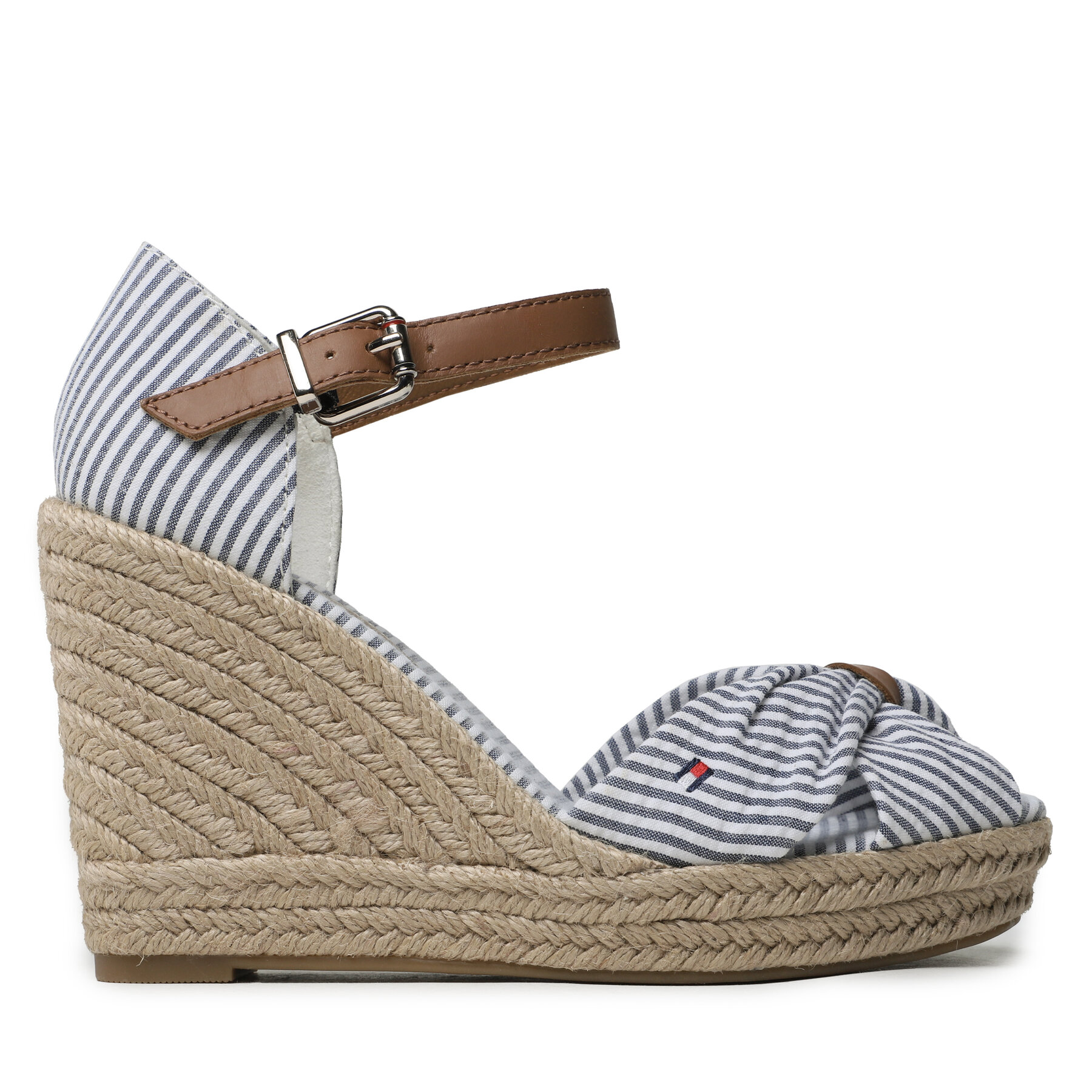 Espadrilles Tommy Hilfiger Basic Seersucker High Wedge FW0FW07160 Blau von Tommy Hilfiger