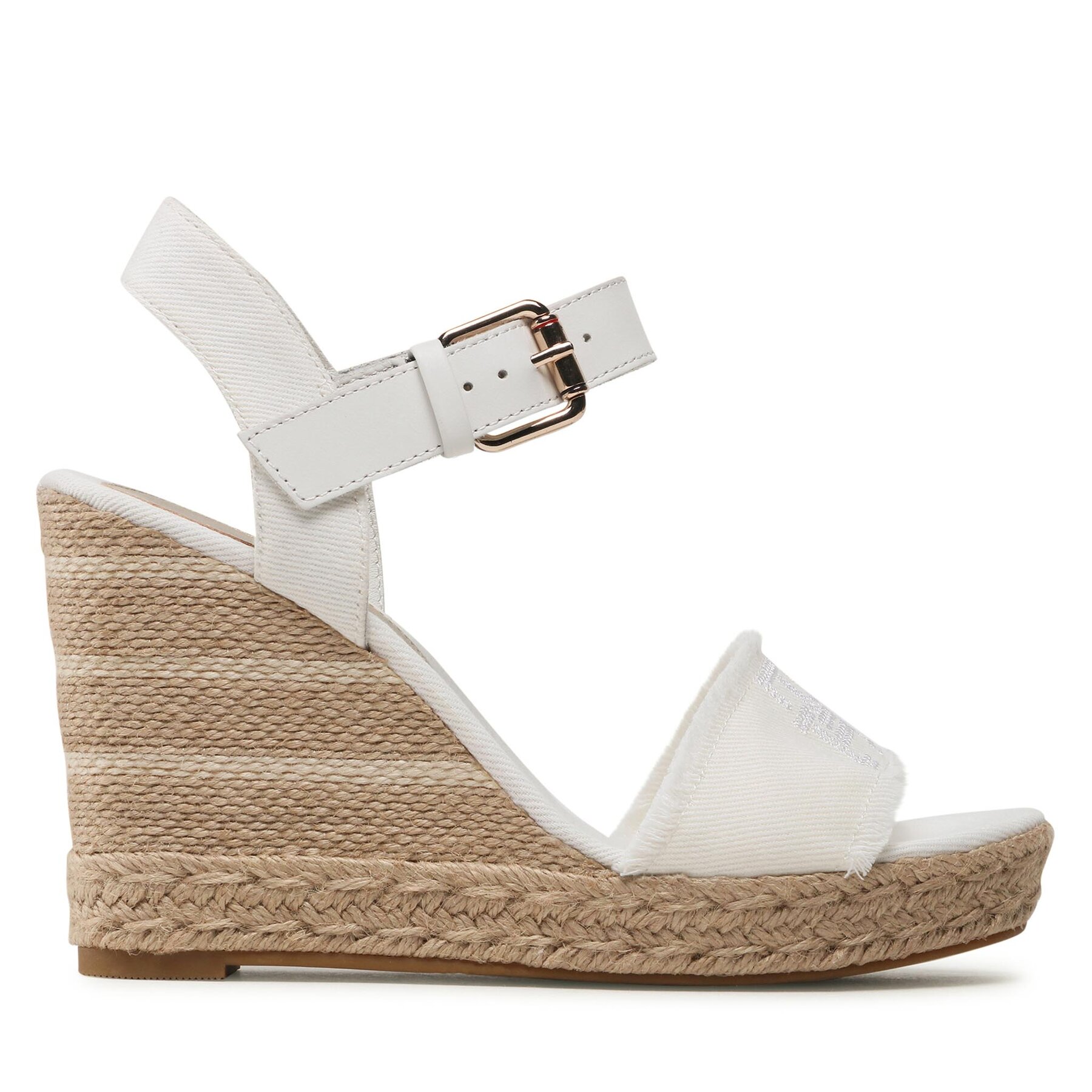 Espadrilles Tommy Hilfiger Ecru Denim Wedge Sandal FW0FW07191 Écru von Tommy Hilfiger