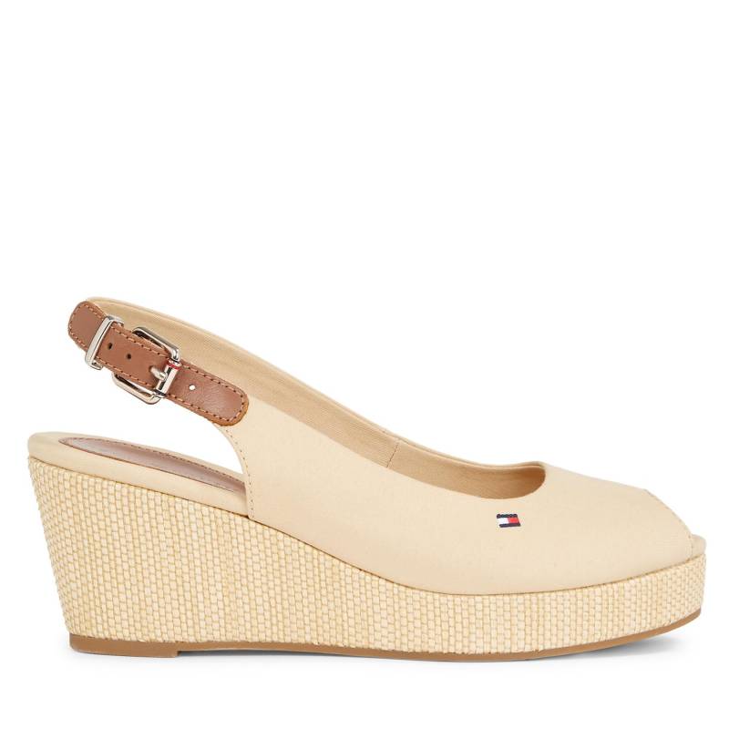 Espadrilles Tommy Hilfiger Iconic Elba Sling Back Wedge FW0FW04788 Beige von Tommy Hilfiger