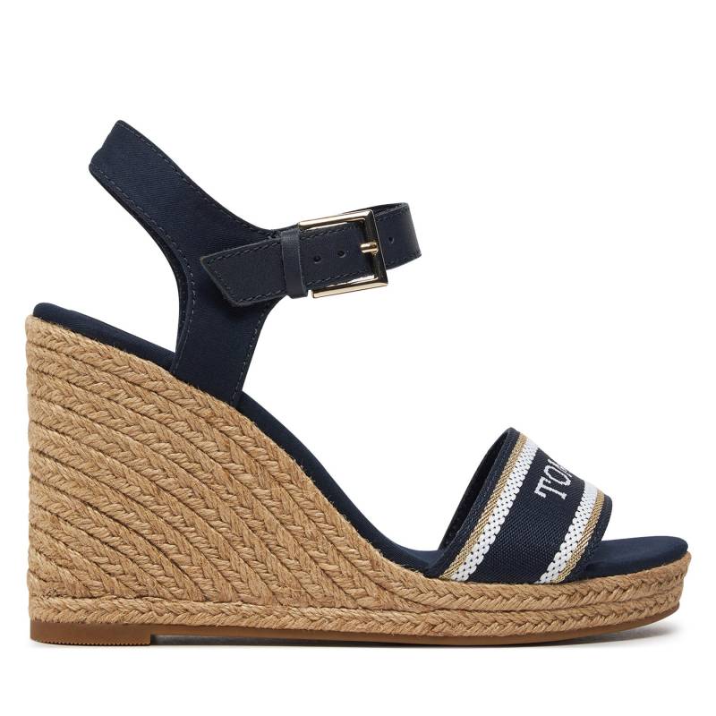 Espadrilles Tommy Hilfiger Mono Webbing High Wedge Sandal FW0FW08046 Dunkelblau von Tommy Hilfiger