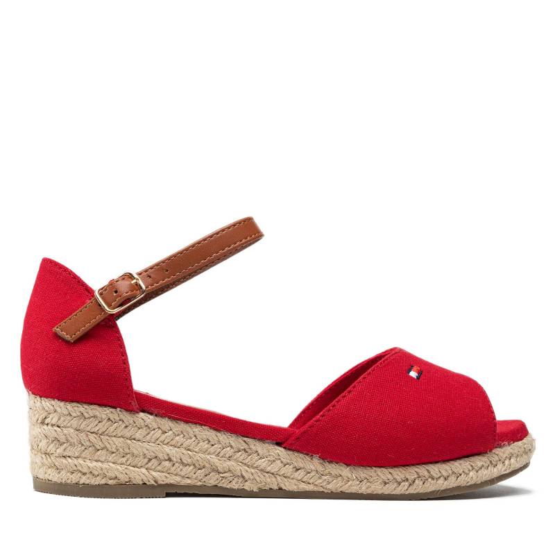 Espadrilles Tommy Hilfiger Rope Wedge Sandal T3A7-32185-0048 M Rot von Tommy Hilfiger