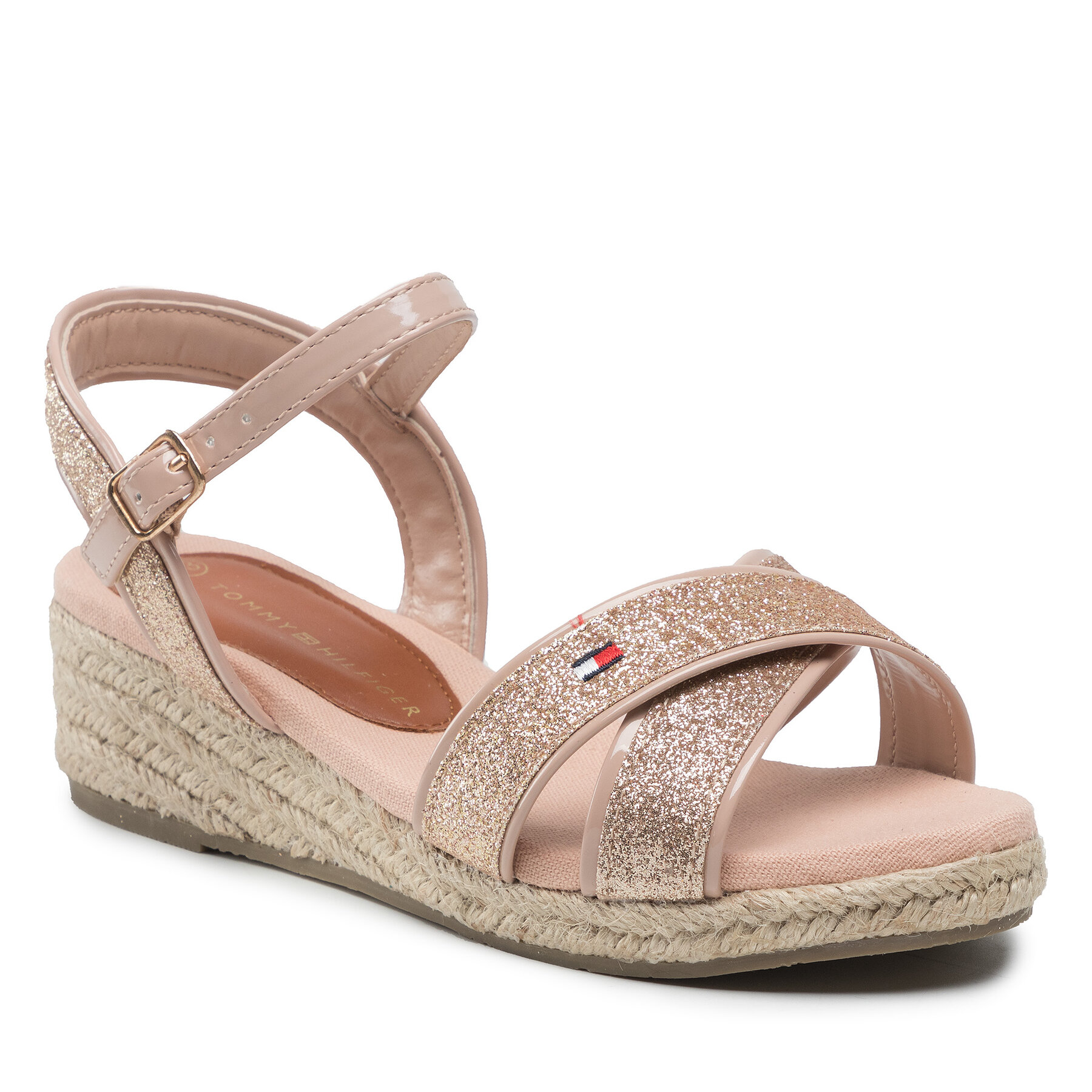 Espadrilles Tommy Hilfiger Rope Wedge Sandal T3A7-32186-1380 M Rosa von Tommy Hilfiger