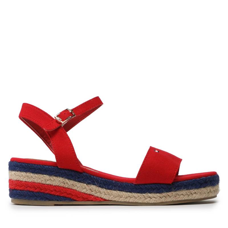 Espadrilles Tommy Hilfiger Rope Wedge T3A7-32778-0048300 S Rot von Tommy Hilfiger