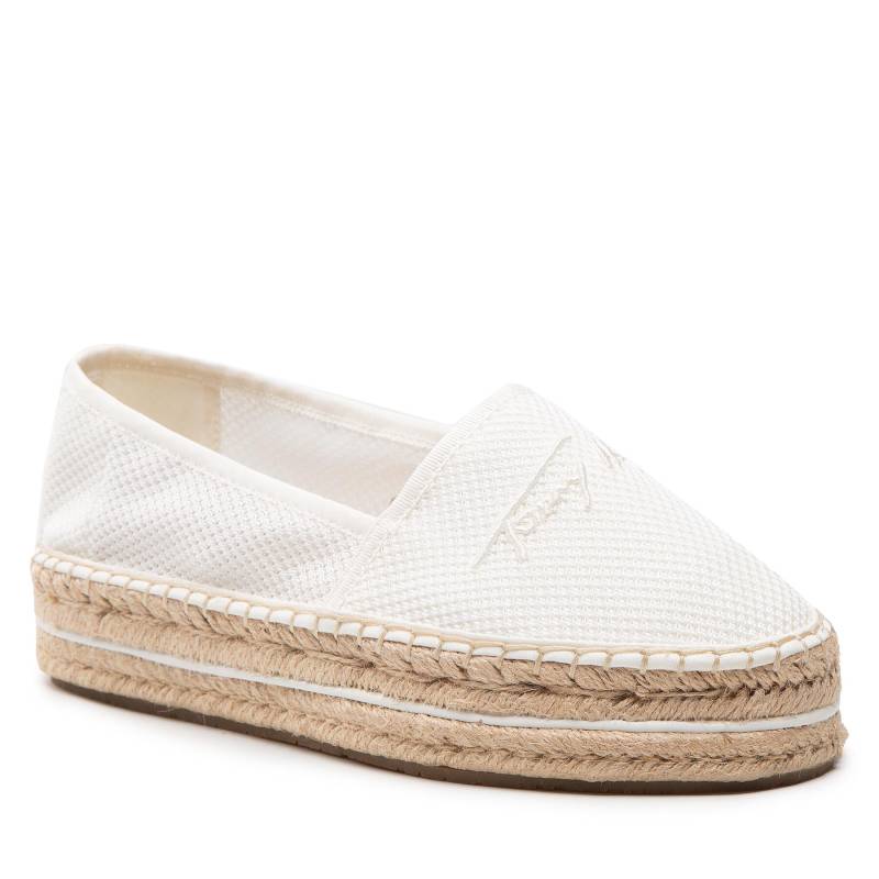 Espadrilles Tommy Hilfiger Th Textured Flatform Espadrille FW0FW06433 Weiß von Tommy Hilfiger