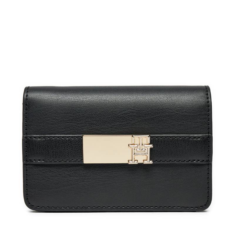 Große Damen Geldbörse Tommy Hilfiger Th Heritage Slim Med Wallet AW0AW16916 Schwarz von Tommy Hilfiger