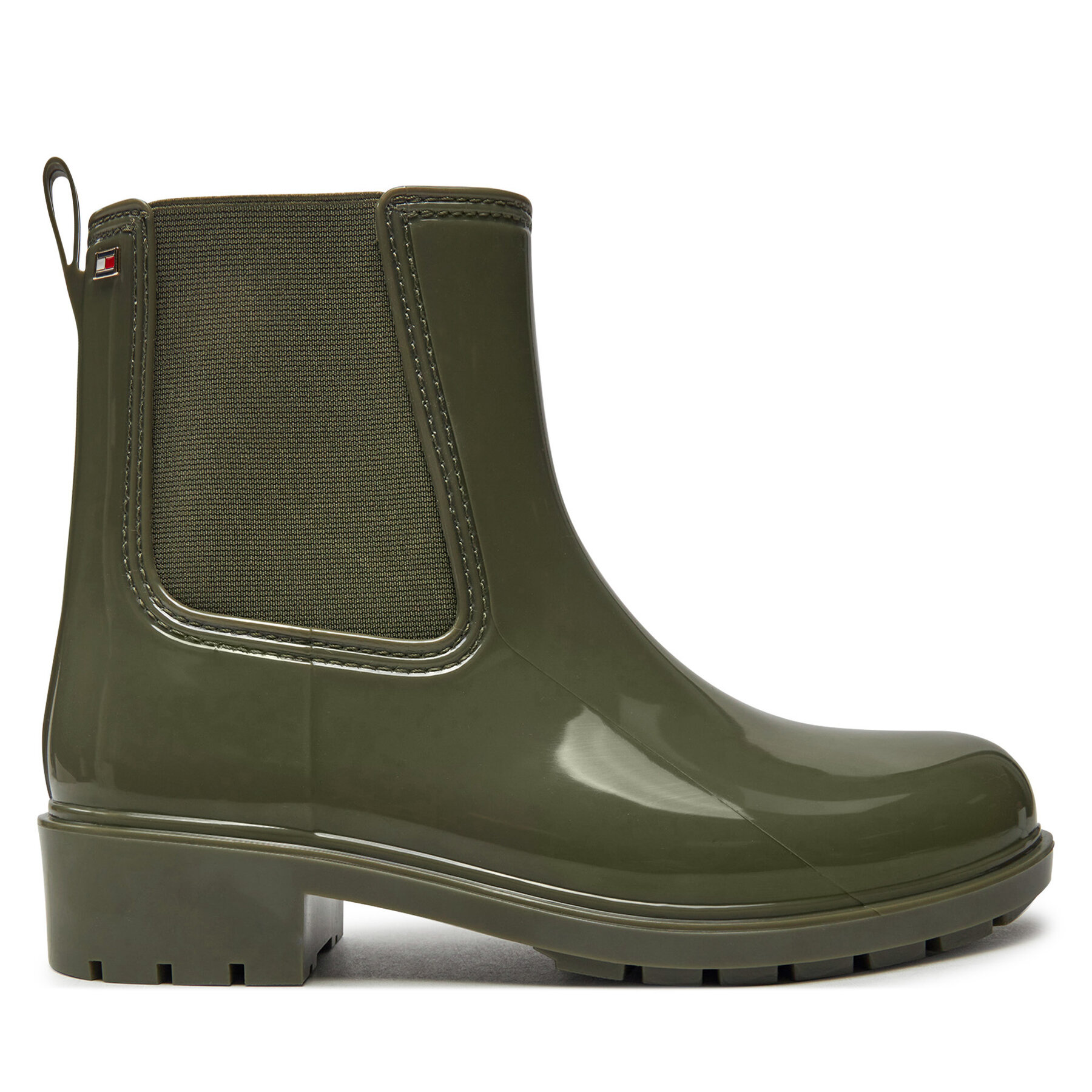 Gummistiefel Tommy Hilfiger Flag Rainboot FW0FW08213 Grün von Tommy Hilfiger