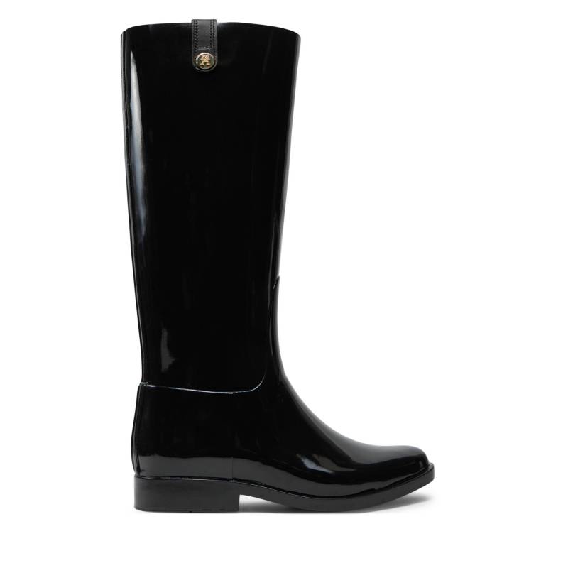 Gummistiefel Tommy Hilfiger Th Stud Rubber Long Rainboot FW0FW08185 Schwarz von Tommy Hilfiger