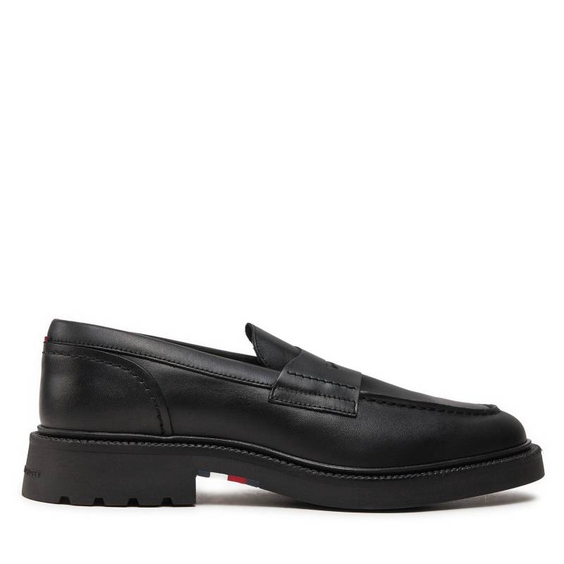 Slipper Tommy Hilfiger Comfort Lwt Lth Loafer FM0FM05089 Schwarz von Tommy Hilfiger