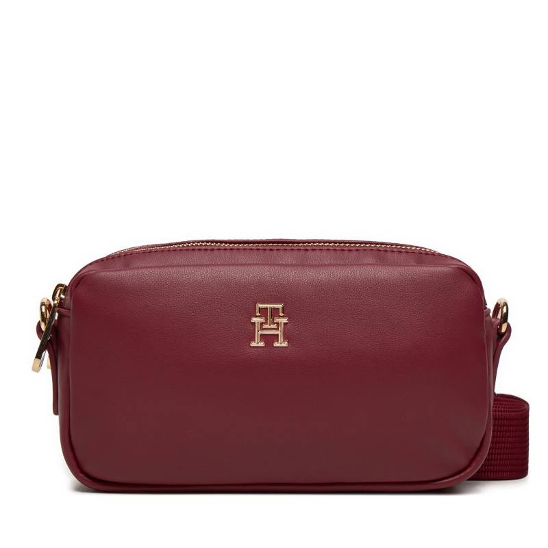 Handtasche Tommy Hilfiger Poppy AW0AW16475 Dunkelrot von Tommy Hilfiger