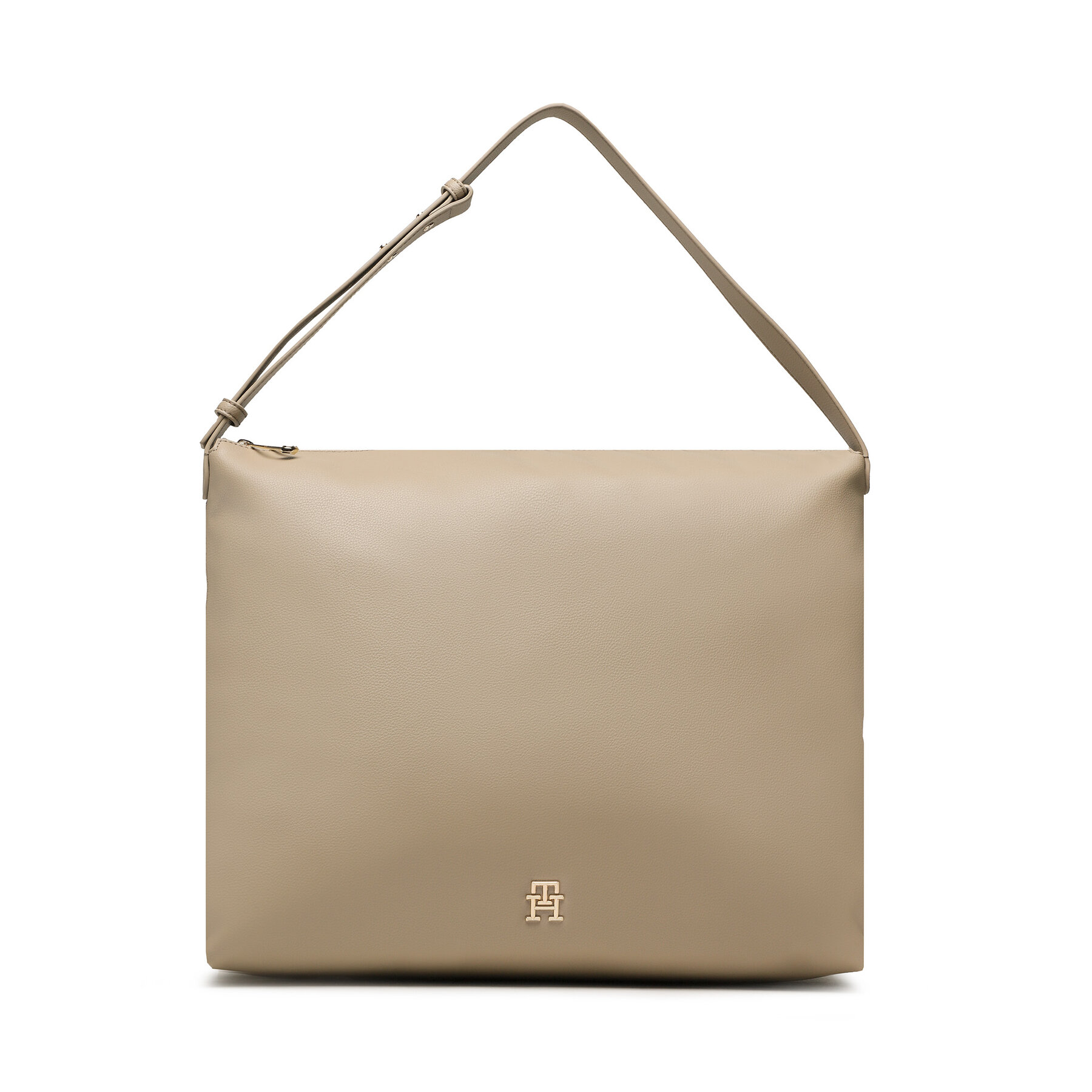 Handtasche Tommy Hilfiger Th Casual Hobo AW0AW14508 Beige von Tommy Hilfiger