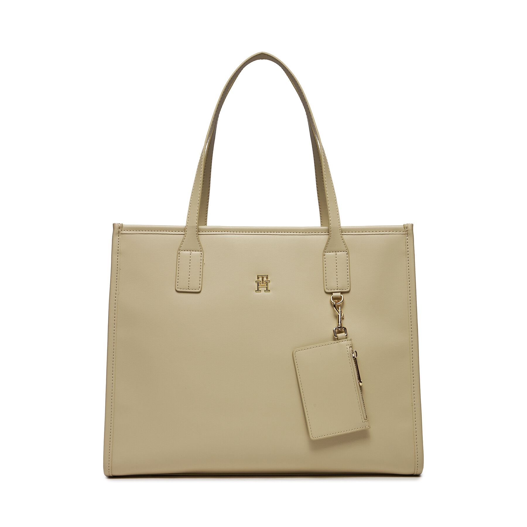 Handtasche Tommy Hilfiger Th City Tote AW0AW15690 Beige von Tommy Hilfiger