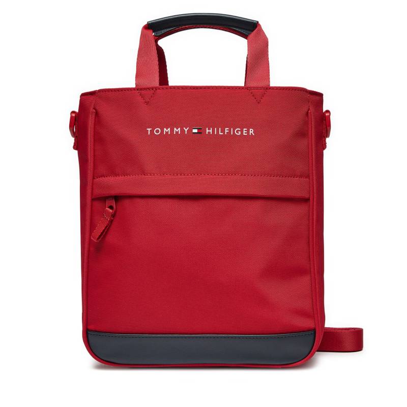 Handtasche Tommy Hilfiger Th Essential Shoulder Bag AU0AU01950 Rot von Tommy Hilfiger