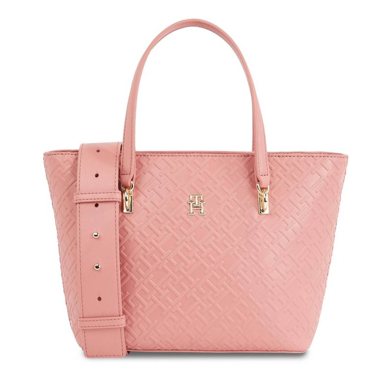 Handtasche Tommy Hilfiger Th Refined Mini Tote Mono AW0AW16002 Rosa von Tommy Hilfiger