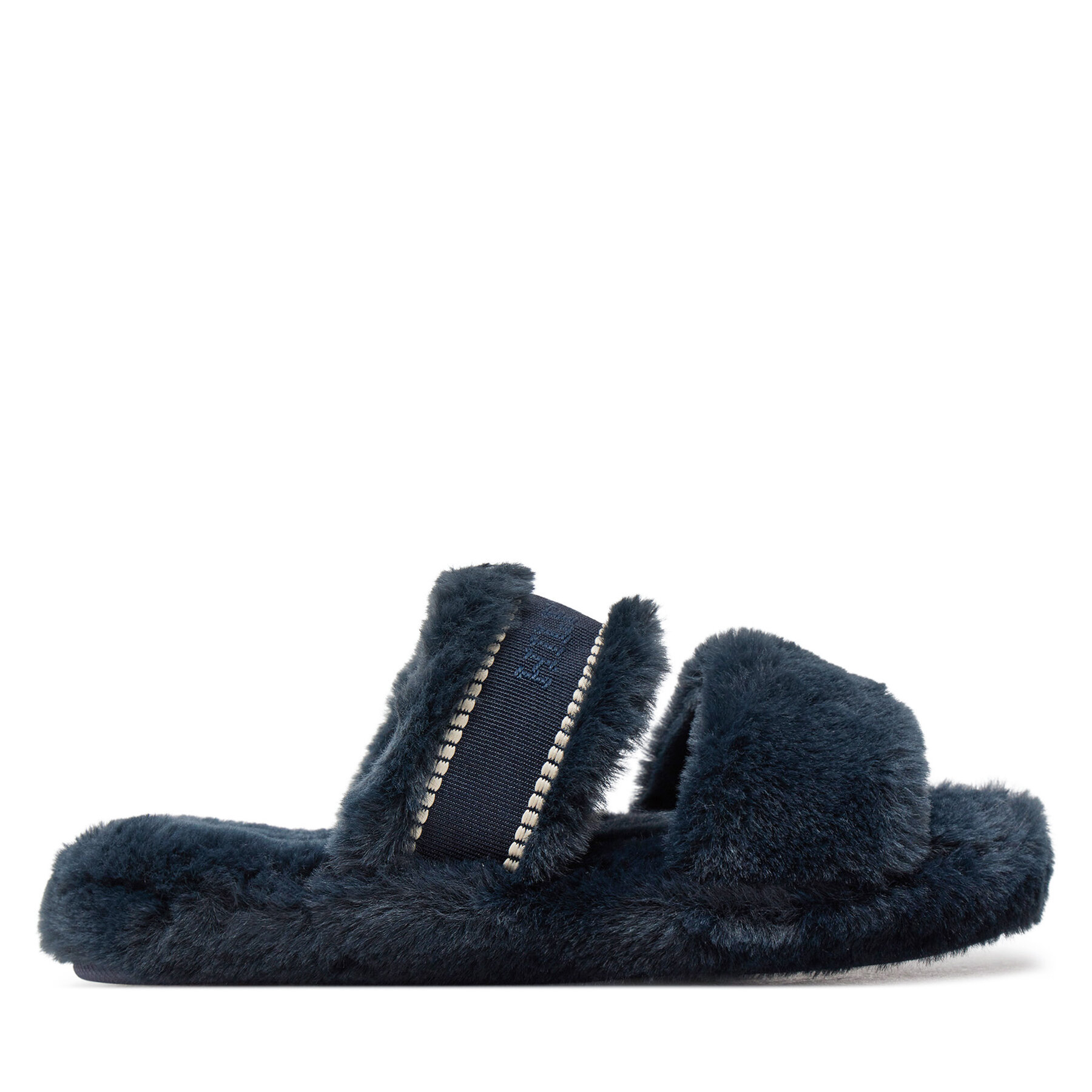 Hausschuhe Tommy Hilfiger Fur Basics Slipper FW0FW08343 Dunkelblau von Tommy Hilfiger