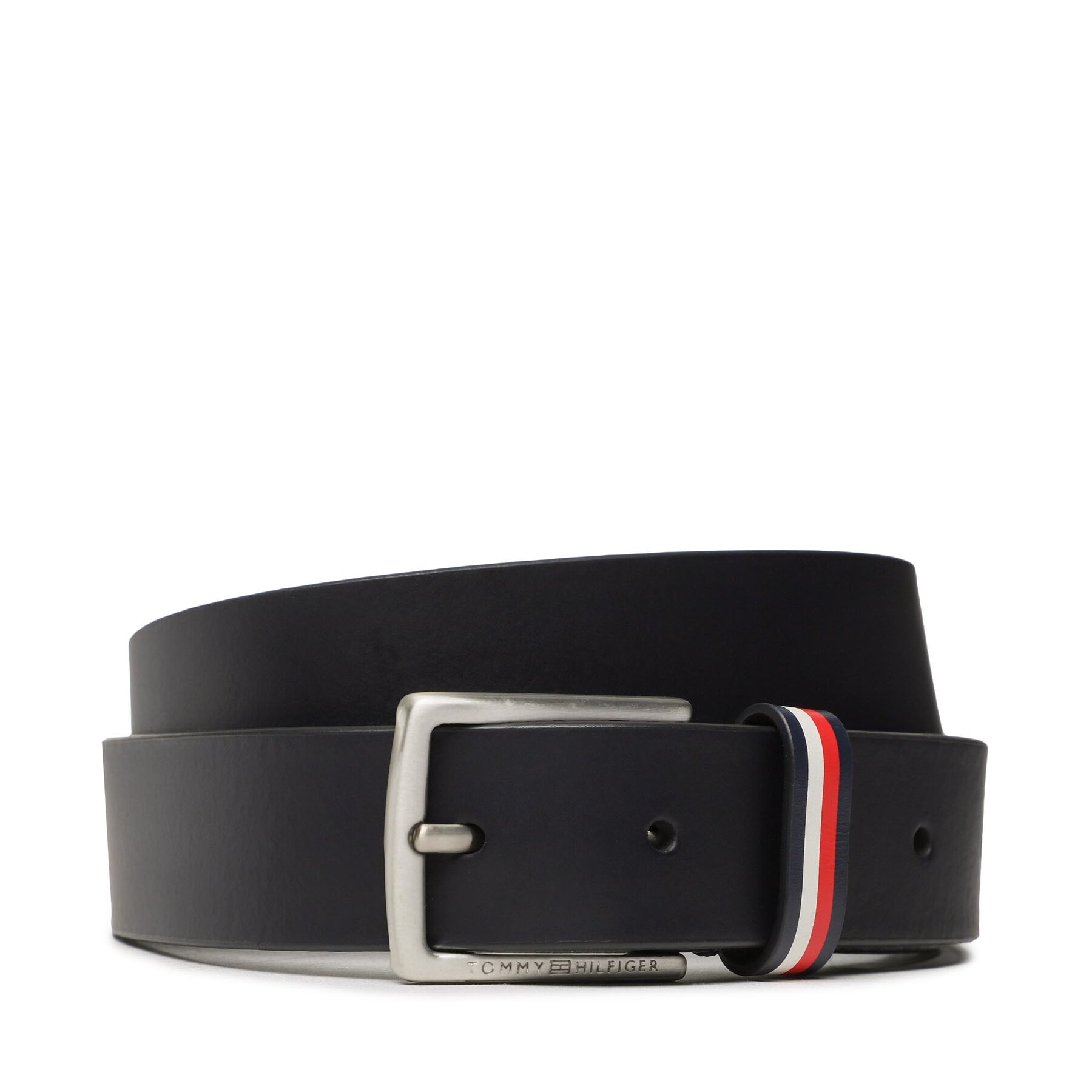 Kindergürtel Tommy Hilfiger Leather Belt AU0AU01560 Dunkelblau von Tommy Hilfiger