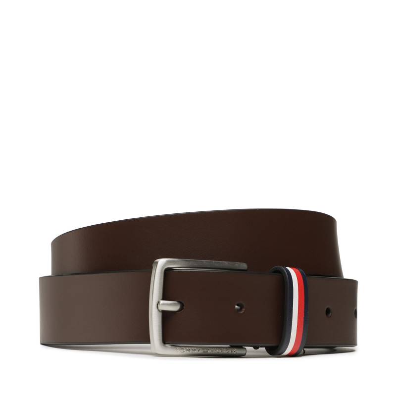 Kindergürtel Tommy Hilfiger Leather Belt AU0AU01677 Braun von Tommy Hilfiger