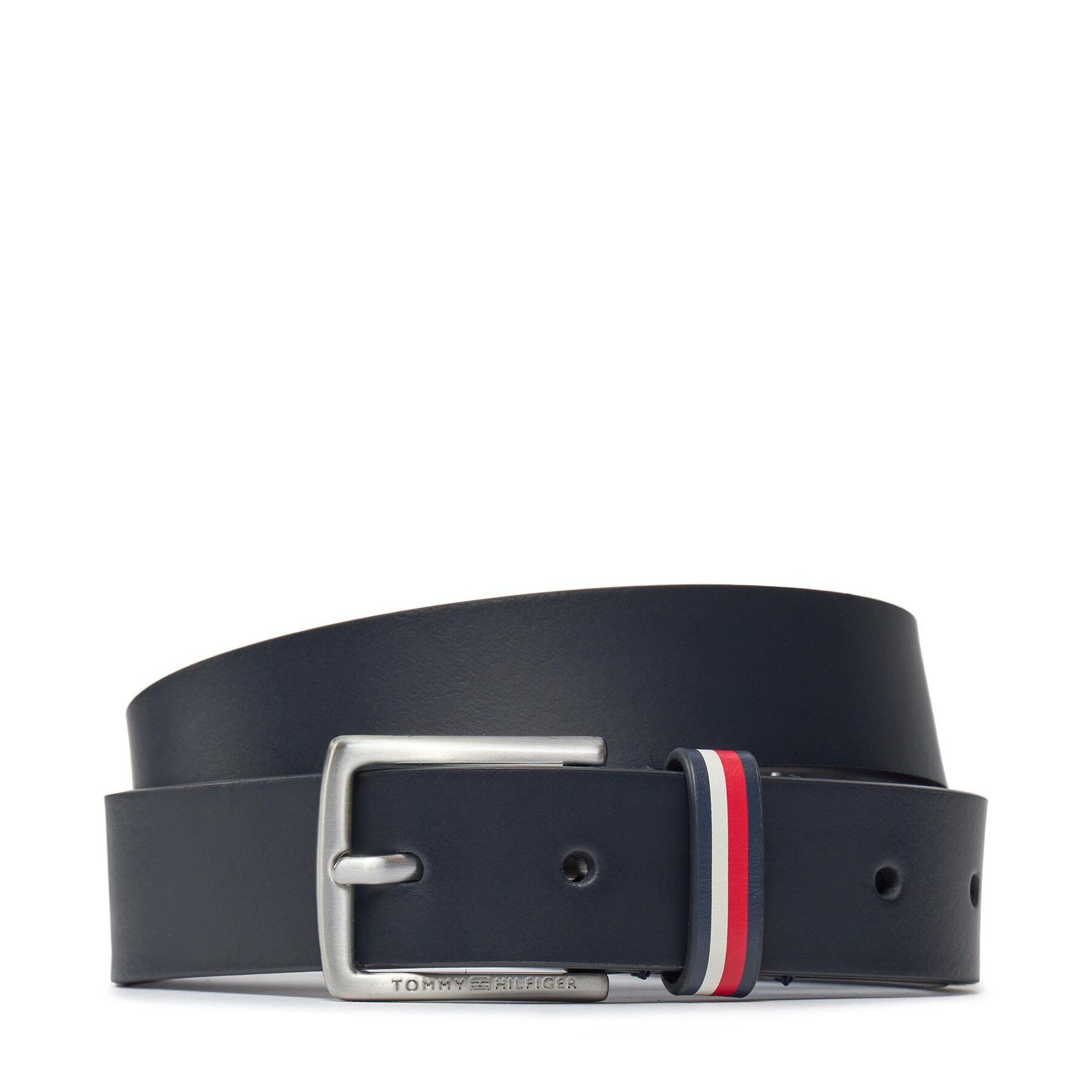 Kindergürtel Tommy Hilfiger Leather Belt AU0AU01741 Dunkelblau von Tommy Hilfiger