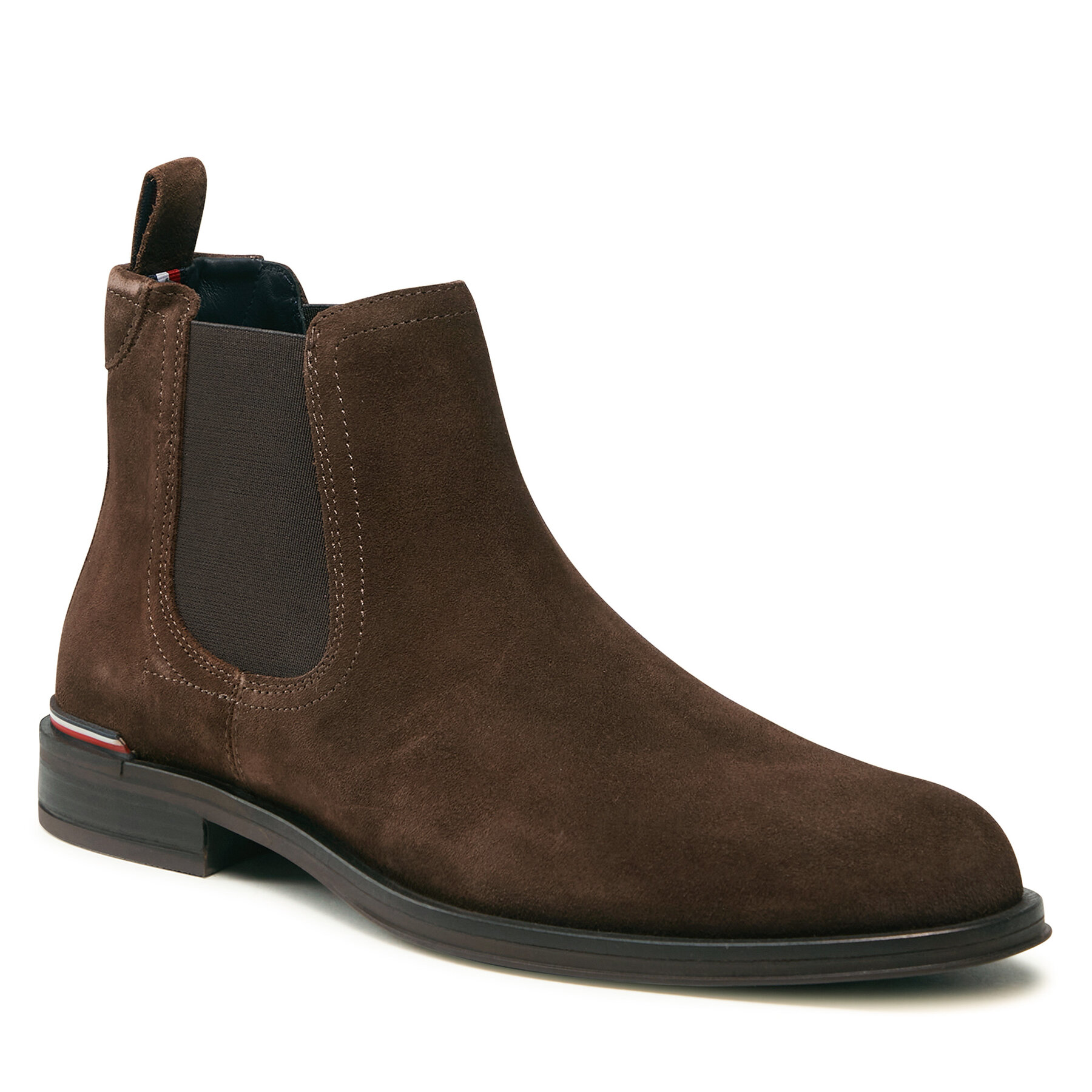 Klassische Stiefeletten Tommy Hilfiger Core Rwb Hilfiger Suede Chelsea FM0FM04757 Braun von Tommy Hilfiger