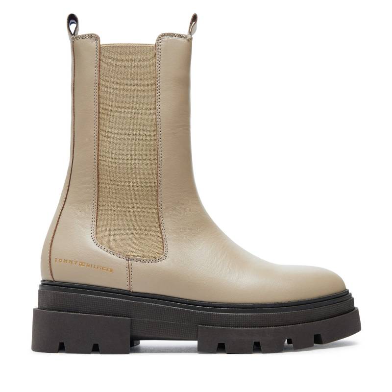 Klassische Stiefeletten Tommy Hilfiger Monochromatic Chelsea Boot FW0FW06730 Beige von Tommy Hilfiger