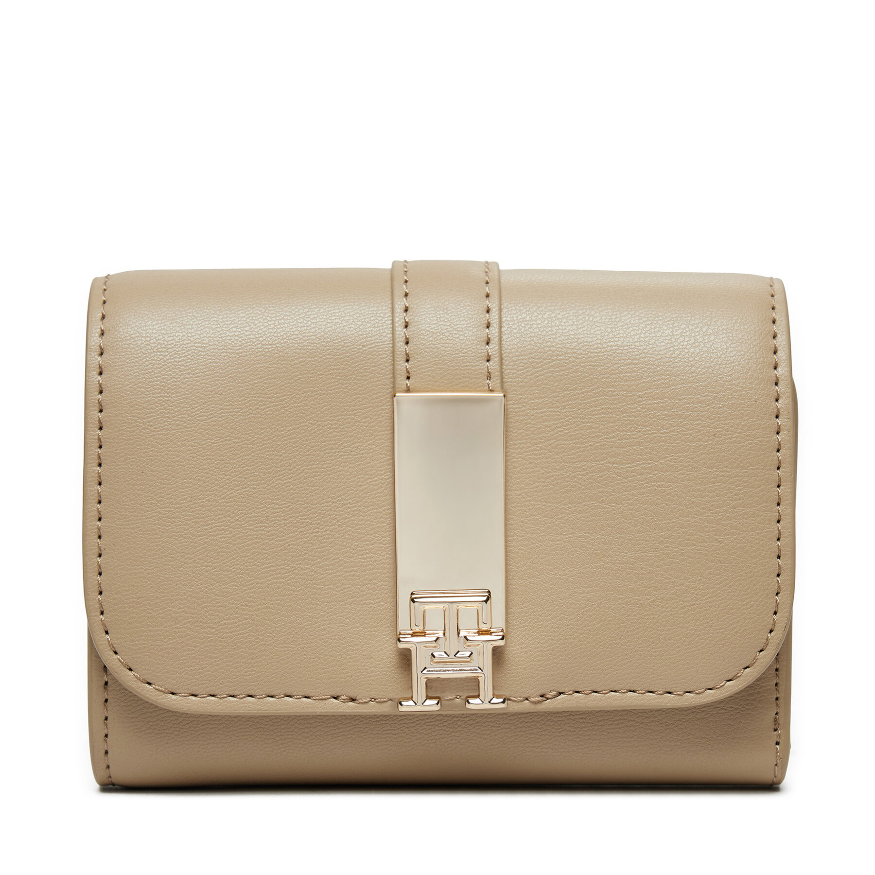 Kleine Damen Geldbörse Tommy Hilfiger Th Heritage Med AW0AW16579 Beige von Tommy Hilfiger