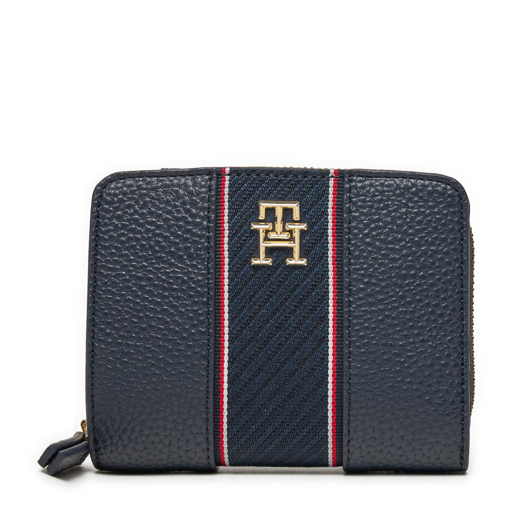 Kleine Damen Geldbörse Tommy Hilfiger Th Legacy Med Za AW0AW16924 Dunkelblau von Tommy Hilfiger