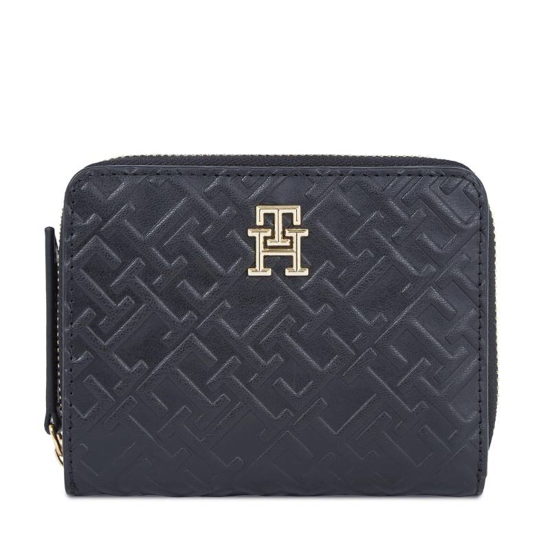 Kleine Damen Geldbörse Tommy Hilfiger Th Refined Med Za Mono AW0AW15755 Schwarz von Tommy Hilfiger