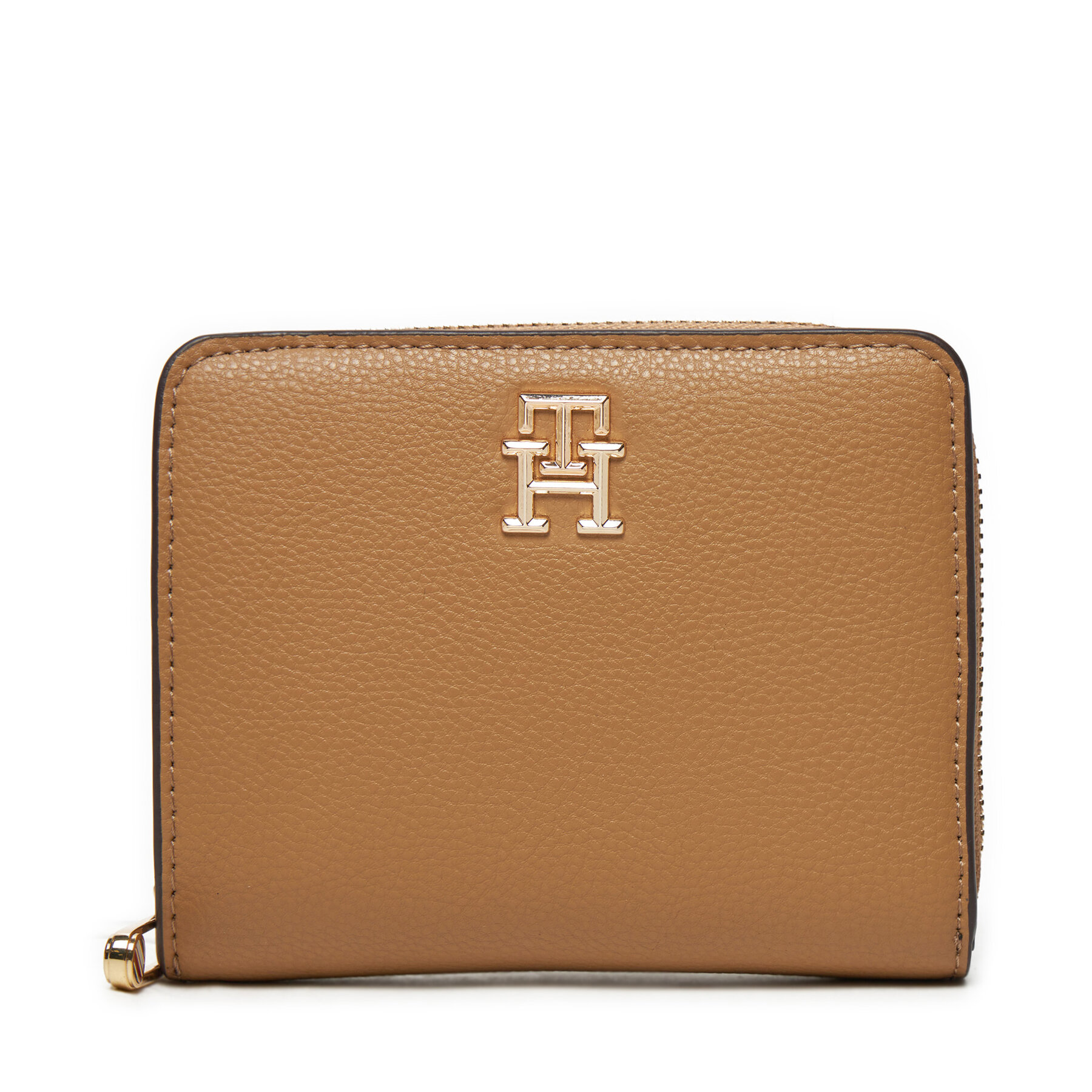 Kleine Damen Geldbörse Tommy Hilfiger Th Soft Logotape Med Za AW0AW16917 Braun von Tommy Hilfiger