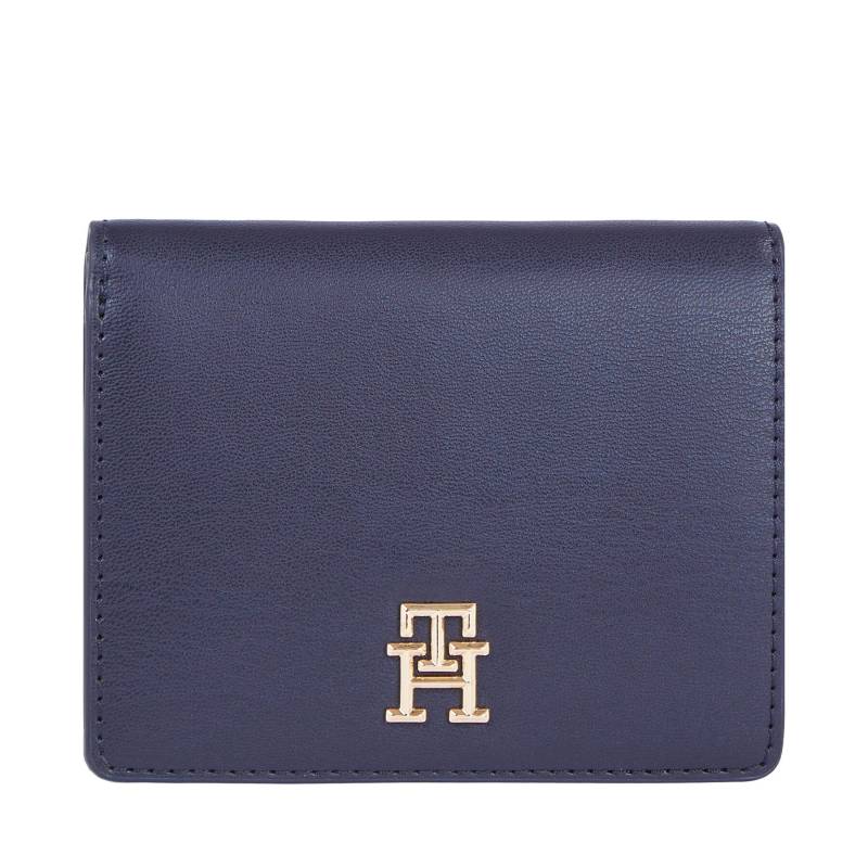 Kleine Damen Geldbörse Tommy Hilfiger Th Spring Chic Med Bifold Wallet AW0AW16011 Dunkelblau von Tommy Hilfiger