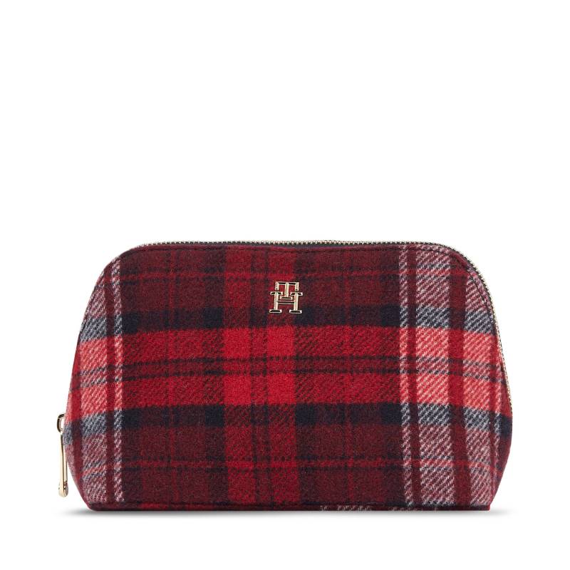 Kosmetiktasche Tommy Hilfiger Washbag Check AW0AW158570GZ Rot von Tommy Hilfiger