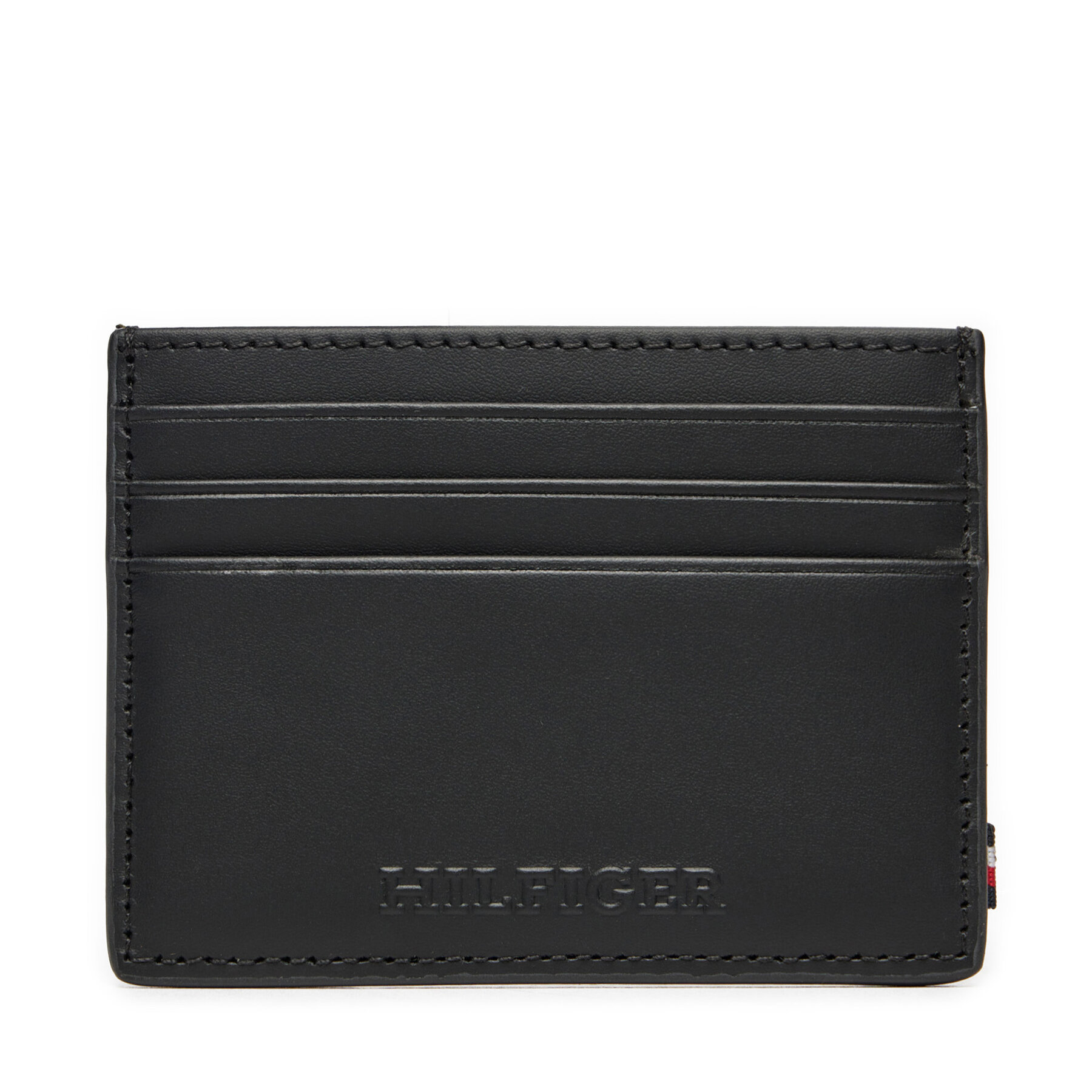 Kreditkartenetui Tommy Hilfiger Monotype Leather Credit Card Holder AM0AM12508 Schwarz von Tommy Hilfiger