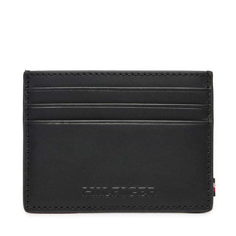 Kreditkartenetui Tommy Hilfiger Monotype Leather Credit Card Holder AM0AM12508 Schwarz von Tommy Hilfiger