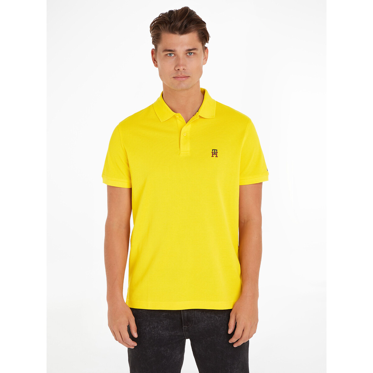 Kurzärmeliges Poloshirt mit Logo-Initialen von Tommy Hilfiger